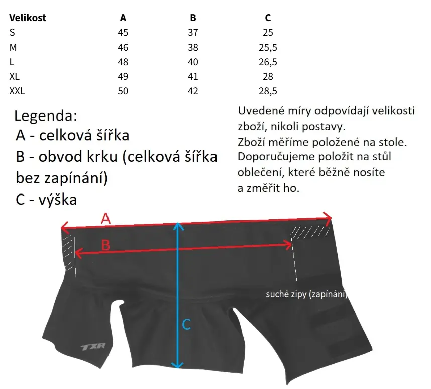 TXR Nákrčník na motorku Roker S
